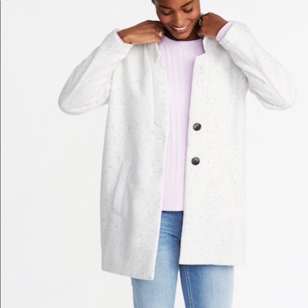 OLD NAVY Polar Fleece Button Front Coat